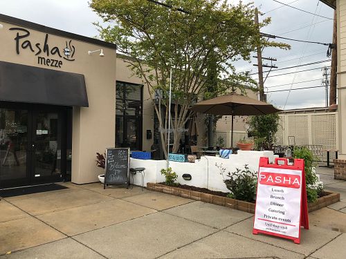 Outside at Pasha Mezze in Norfolk