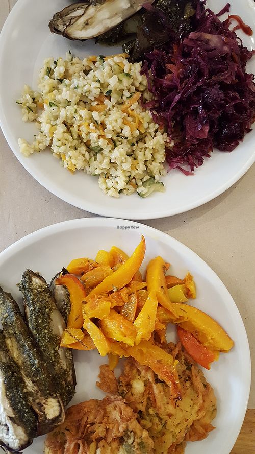 Lunch plate (three dishes) at La Cucina Dei Colori in Catania