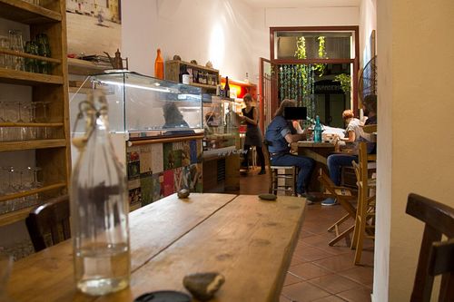 inside the restaurant at La Cucina Dei Colori in Catania