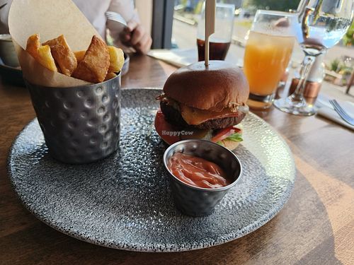 Vegan burger at Fennel in Inverurie
