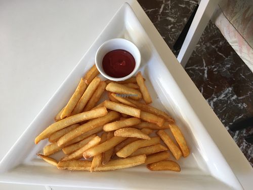 French fries  at Loving Hut in Menton