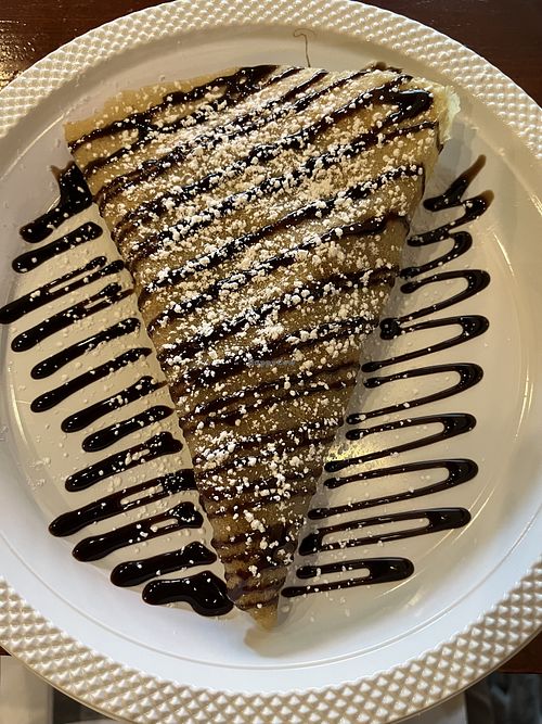 Chocolate, peanut butter, and banana crepe  at House of Crepes in Rutherford