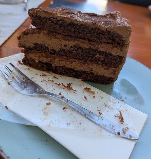 Chocolate cake 😋 at Wein & Heuriger Ganneshofer in Sooss