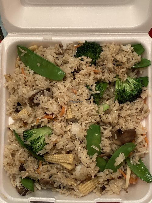 Vegetable fried rice  at Asian Vegan Bistro in Bakersfield