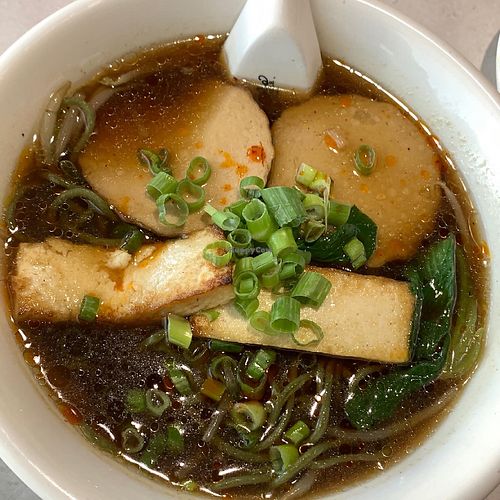 Spicy Shoyu ramen  at Asian Vegan Bistro in Bakersfield