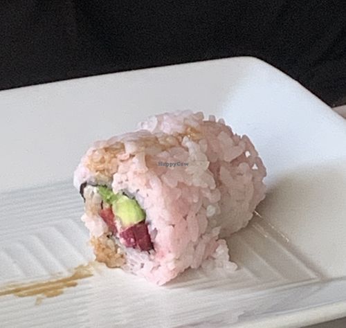 Beetroot sushi  at Asian Vegan Bistro in Bakersfield