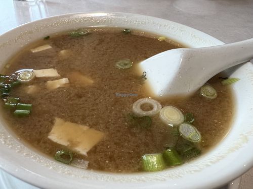 Miso soup   at Asian Vegan Bistro in Bakersfield