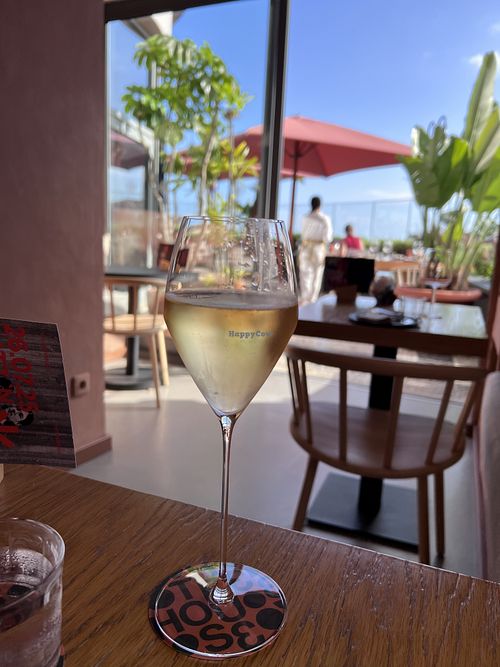 Prosecco & a great view & breeze from the ocean   at Three House Hotel & Gastrobar in Funchal