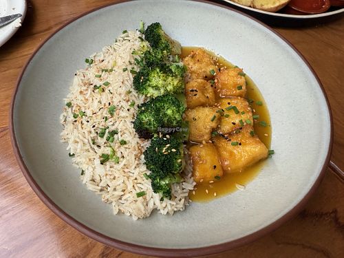 Orange tofu at NIYA in Casablanca