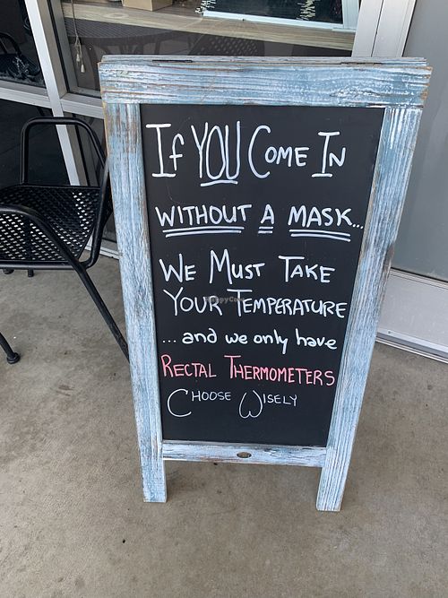 Funny sign   at The Paisley Cafe in Orangevale