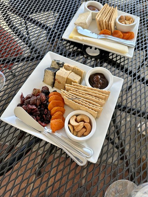 The vegan cheese plate  at Domaine Carneros in Napa