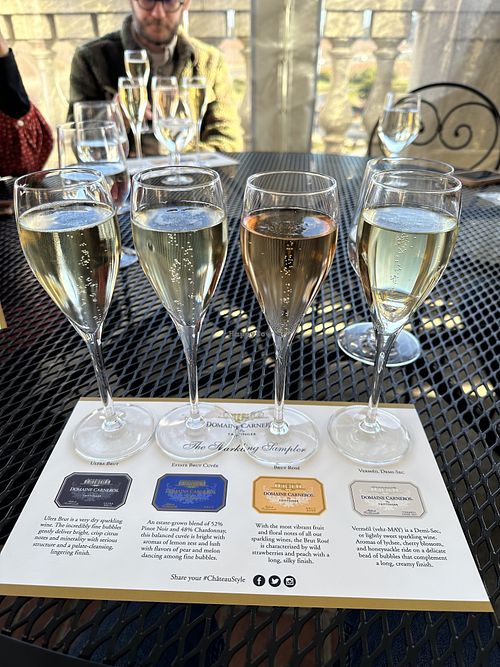 Champagne tasting  at Domaine Carneros in Napa