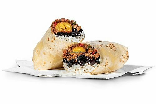 Vegan picadilla wrap with beyond meat at Pollo Tropical in Estero