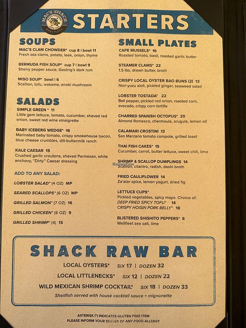 Salads  at Mac's Shack in Wellfleet