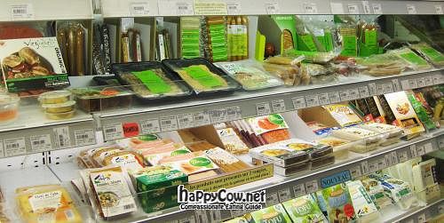 the faux-meat, seitan, tofu, veg-cheeses... at Bio-Moi in Paris