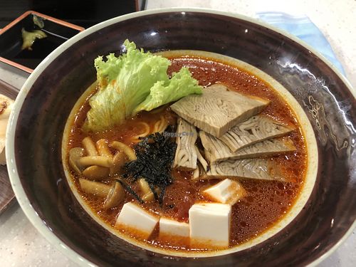 Tomato stew ramen, not worth. Taste like wanton mee with tomato sauce. Ingredient are cheap too at Saute Sushi 素特•素司 in Central Singapore
