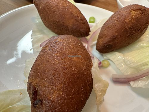 bulgur potato balls  at Veganland in Siegen
