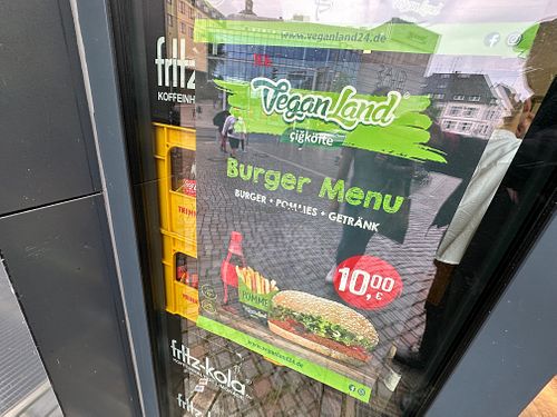 sign at Veganland in Siegen