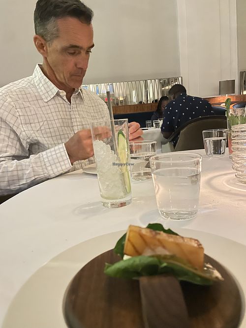 Turnip “taco” with four sauces and greens   at Eleven Madison Park in New York City