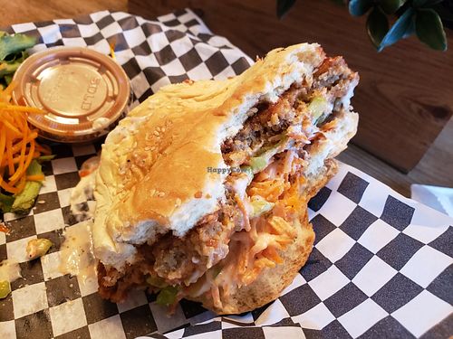 Bbq wing burger at Subculture Vegan Deli & Provisions  in Albany