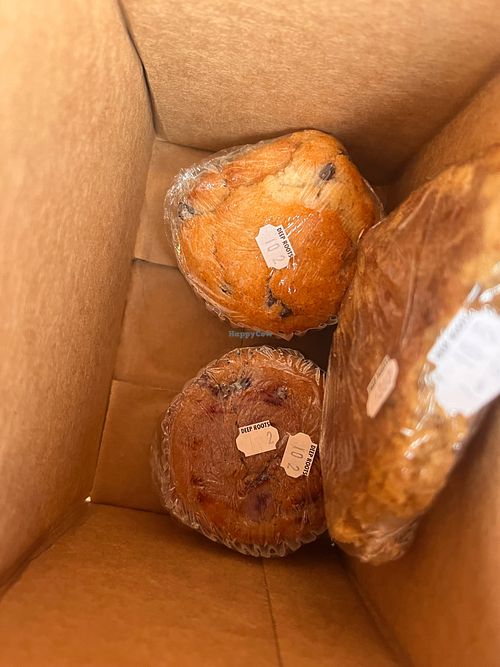Muffin and cooked  at Deep Roots Market in Greensboro