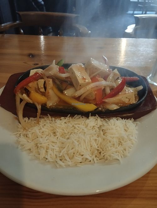 Sweet chilli sizzling tofu. at The Dolphin Tavern in Penzance