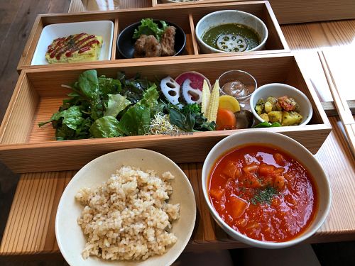 Vegan bento at AIN SOPH.Ginza in Tokyo