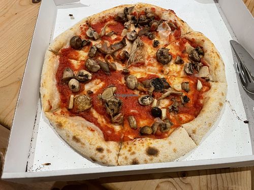 Takeaway pizza. Funghi - specify vegan option    at The White Hart in Somerton