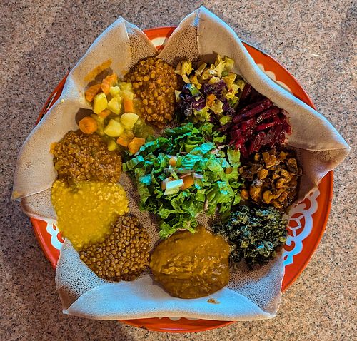 House Vegetarian Sampler at Queen of Sheba in Portland