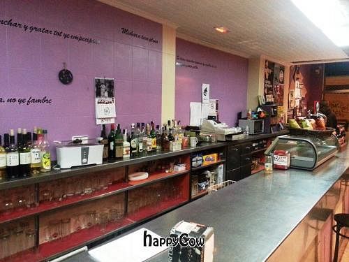 The bar at A Flama in Zaragoza