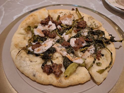 Sausage and Friarielli pizza at Linfa in Milan