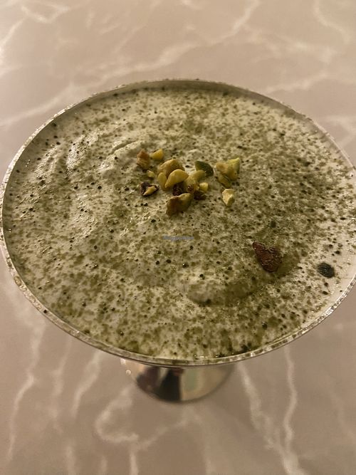 Matcha tiramisu   at Linfa in Milan