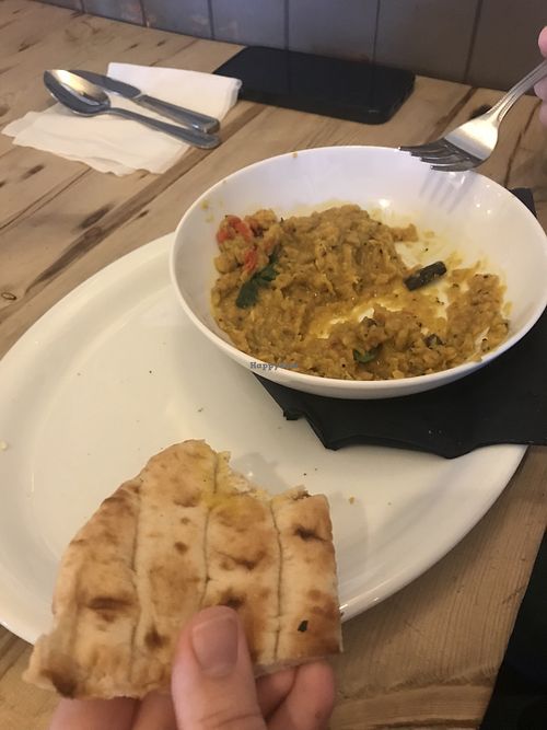 Daal and flatbread  at The Royal Oak in New Ash Green