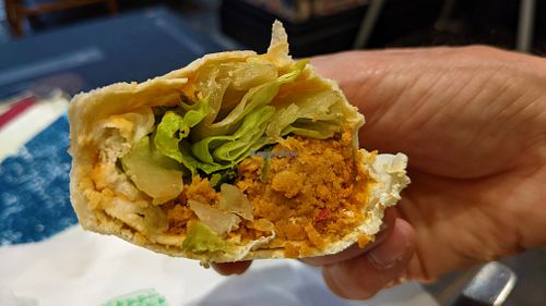 Sweet potato pakora wrap at Wyndenwell in Bamburgh