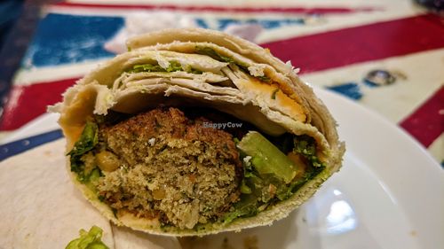 Falafel wrap at Wyndenwell in Bamburgh