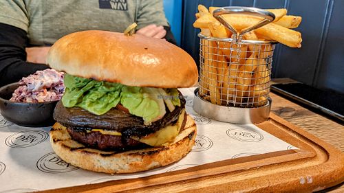 Vegan burger at The Forest Kitchen & Bar  in Kielder