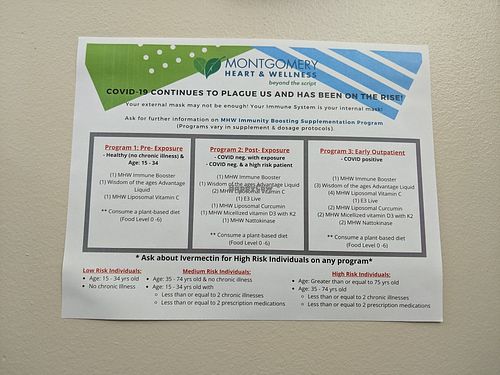 Covid-19 advice at The Garden Kitchen in Houston