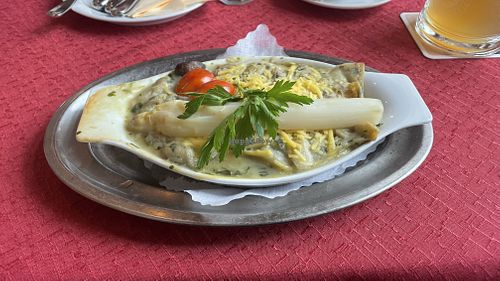 Spargellasagne (saisonales Gericht)  at Klützer Mühle in Kluetz