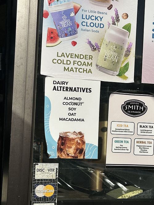 Alternative milks   at The Human Bean in Red Bluff