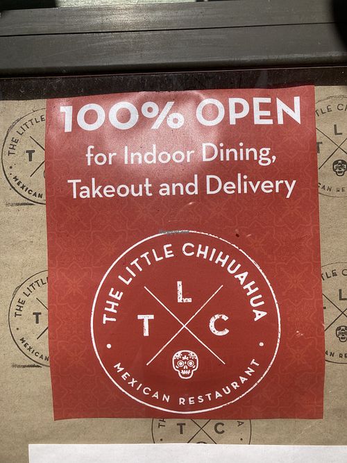 Sign  at The Little Chihuahua - Divisadero in San Francisco