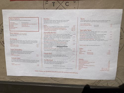 Menu  at The Little Chihuahua - Divisadero in San Francisco