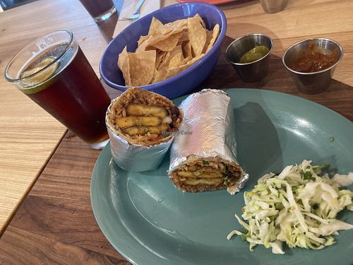 Plantain and bean vegan burrito   at The Little Chihuahua - Divisadero in San Francisco