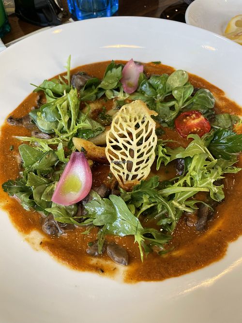 Vegan mushroom stew  at A Fricska in Szeged