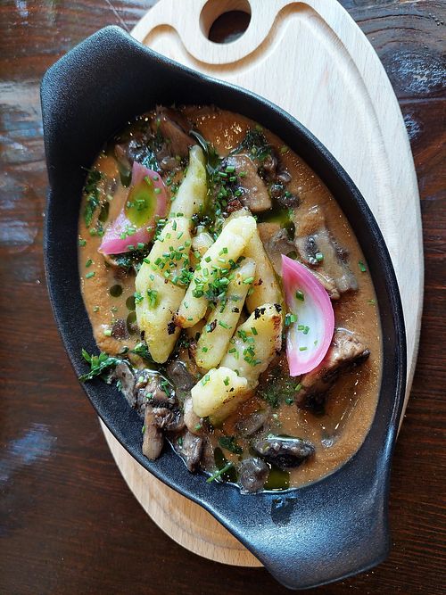 Mushroom stew at A Fricska in Szeged
