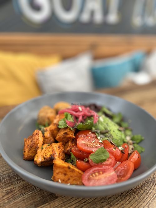Mexican poke bowl #Veganuary at Dreamy Goat Coffee Co. in Inverurie
