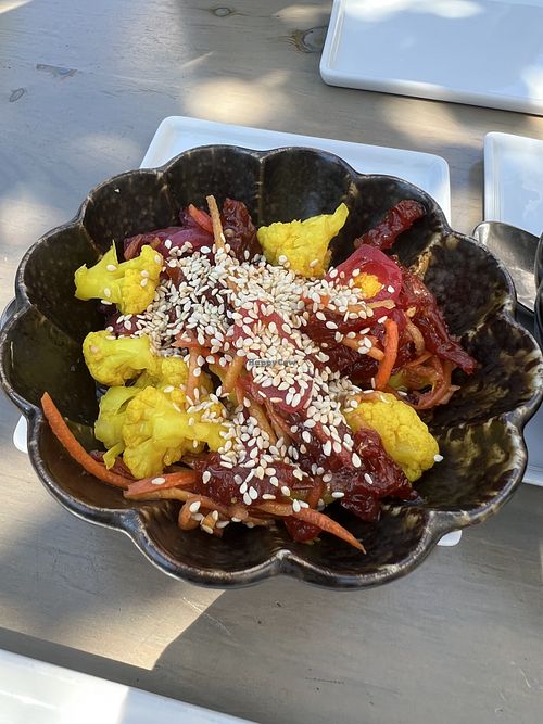 Pickled vegetables  at The Beet in Nantucket