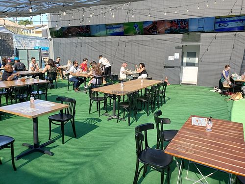 Back patio at Put Me In Coach in Los Angeles