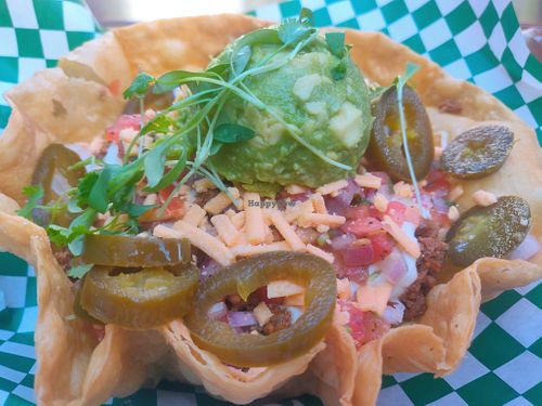 Tostada salad at Put Me In Coach in Los Angeles