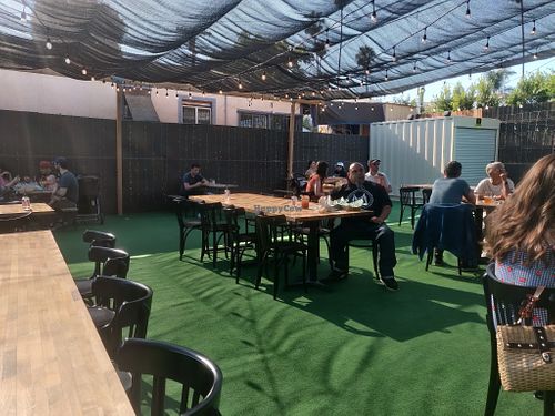 Back patio at Put Me In Coach in Los Angeles