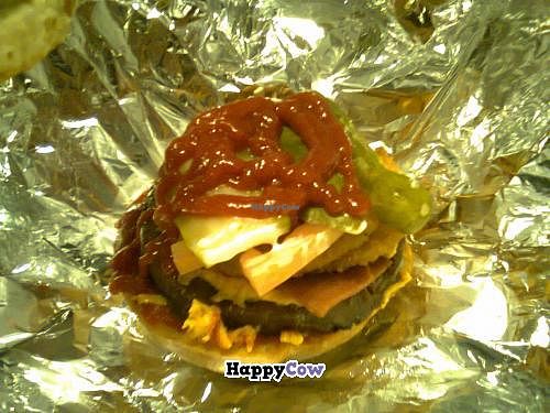 Inside the Skyscraper burger at Blossom Du Jour - Chelsea in New York City